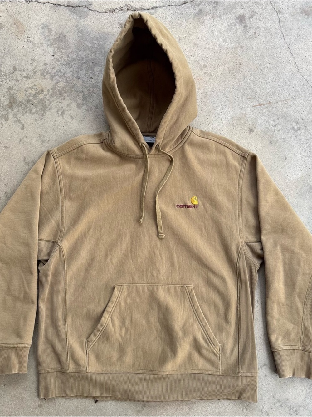 Carhartt WIP Hoodie Men's Large Olive Script Embroidery Logo